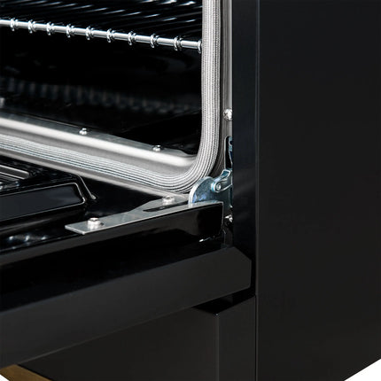 Forno Antico 36-inch Dual Fuel Range, Black and Antique Brass, 6 Burners, 4.5 cu.ft. Convection Oven FORNO