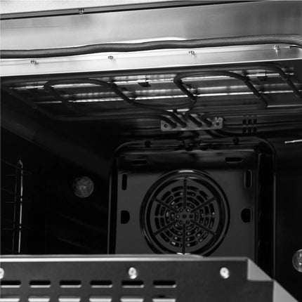 Galiano 48-inch Dual Fuel Range Black & Antique Brass Design with 8 Sealed Burners 107,000 BTU, 6.58 cu. ft. double ovens & Griddle FORNO