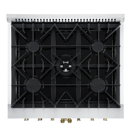 Forno Galiano 30-inch Freestanding French Door Dual Fuel Range Black FORNO