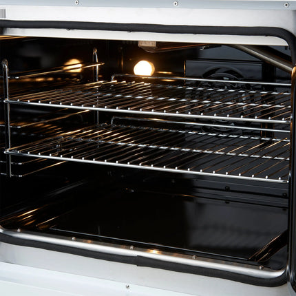 Forno Galiano 30-inch Freestanding French Door Dual Fuel Range White FORNO