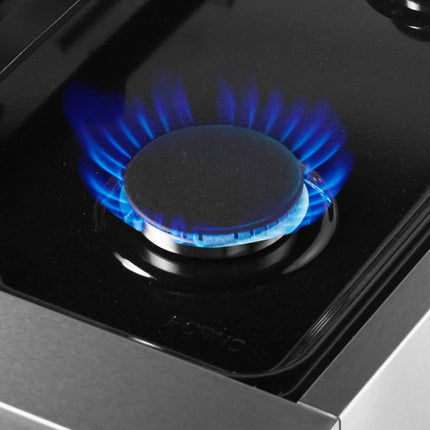 Forno Marco 30-Inch Dual Fuel Range, Stainless Steel, 4 Burners, 37,000 BTU, True Convection Oven, Energy Efficient FORNO