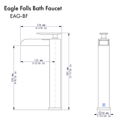 ZLINE Eagle Falls Bath Faucet in Chrome (EAG-BF-CH)