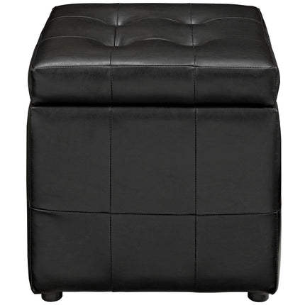 Modway EEI-1044 Volt Storage Upholstered Vinyl Ottoman Modway