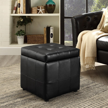 Modway EEI-1044 Volt Storage Upholstered Vinyl Ottoman Modway