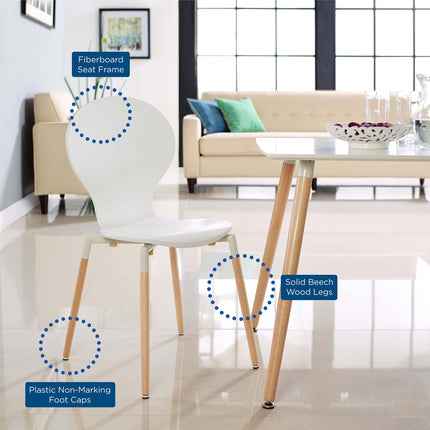 Modway EEI-1053 Path Dining Wood Side Chair Modway