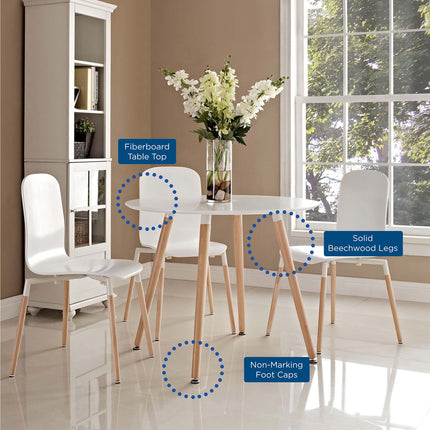 Modway EEI-1055 Track Round Dining Table - Plaza Home Decor