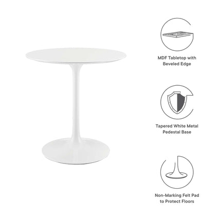 Modway EEI-1115 Lippa 28" Round Wood Dining Table Modway