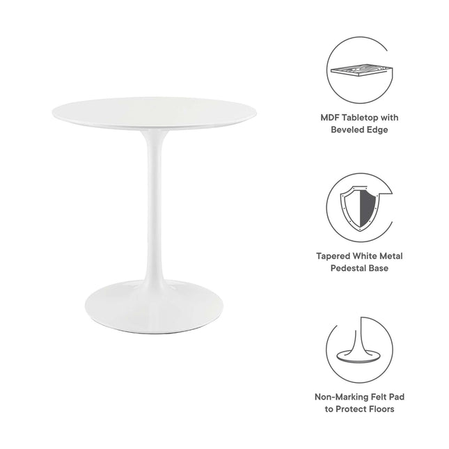 Modway EEI-1115 Lippa 28" Round Wood Dining Table Modway