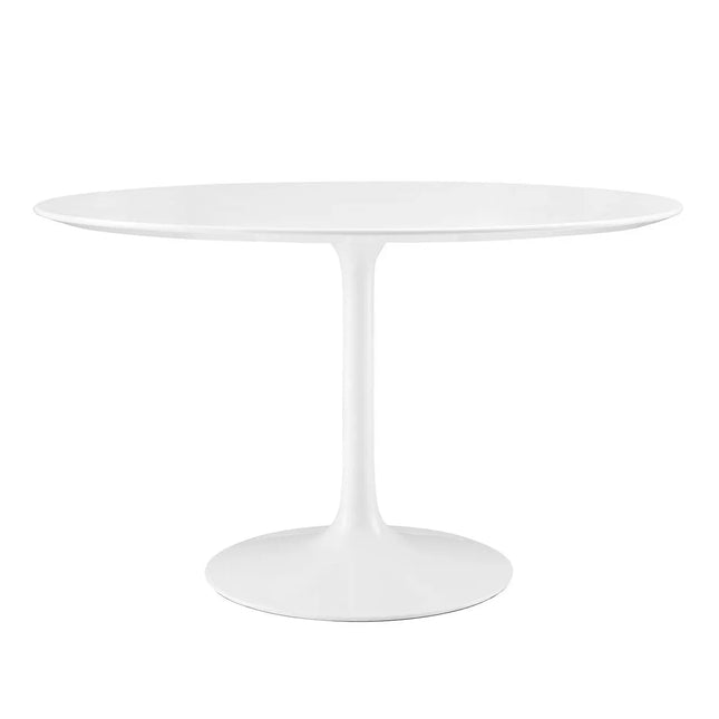 Modway EEI-1118-WHI Lippa 48" Round Wood Dining Table White Modway