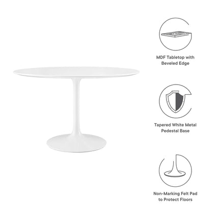 Modway EEI-1118 Lippa 48" Round Wood Dining Table Modway