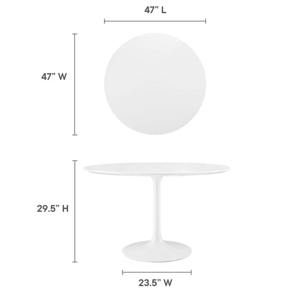 Modway EEI-1118 Lippa 48" Round Wood Dining Table Modway