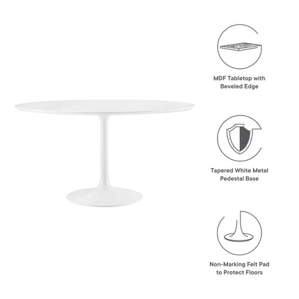 Modway EEI-1119 Lippa 54" Round Wood Dining Table Modway