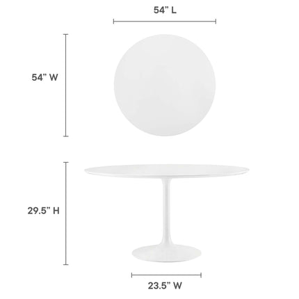 Modway EEI-1119 Lippa 54" Round Wood Dining Table Modway