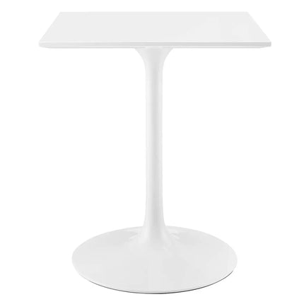 Modway EEI-1122-WHI Lippa 24" Square Wood Dining Table White Modway