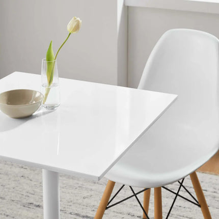 Modway EEI-1122-WHI Lippa 24" Square Wood Dining Table White Modway