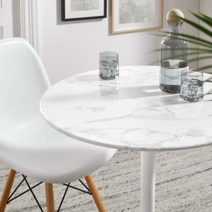 Modway EEI-1128 Lippa 28" Round Faux Marble Dining Table Modway