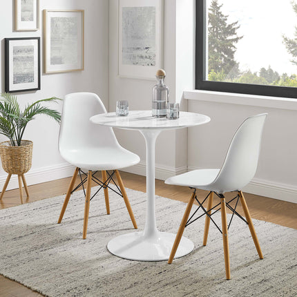 Modway EEI-1128 Lippa 28" Round Faux Marble Dining Table Modway