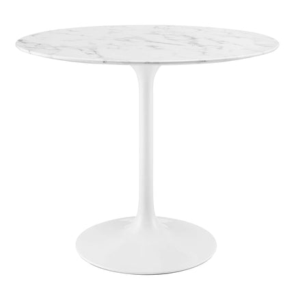 Modway EEI-1129 Lippa 36" Round Faux Marble Dining Table Modway