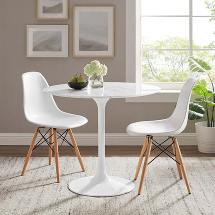 Modway EEI-1129 Lippa 36" Round Faux Marble Dining Table Modway