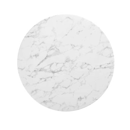 Modway EEI-1130 Lippa 40" Round Faux Marble Dining Table Modway