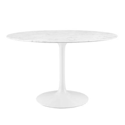 Modway EEI-1131 Lippa 48" Round Faux Marble Dining Table Modway