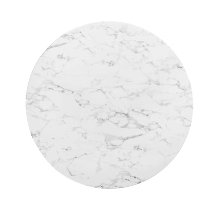 Modway EEI-1131 Lippa 48" Round Faux Marble Dining Table Modway