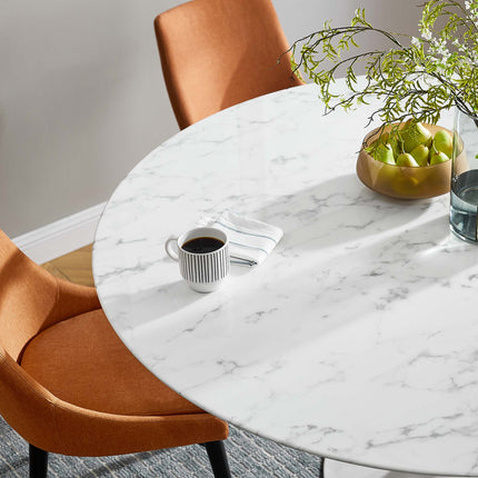 Modway EEI-1133 Lippa 60" Round Faux Marble Dining Table Modway
