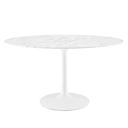 Modway EEI-1134 Lippa 54" Oval Faux Marble Dining Table Modway