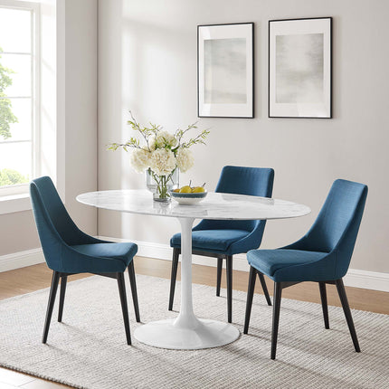 Modway EEI-1135 Lippa 60" Oval Faux Marble Dining Table Modway