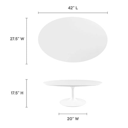 Modway EEI-1139 Lippa 42" Oval Wood Coffee Table Modway