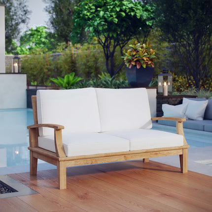 Modway EEI-1144 Marina Outdoor Patio Teak Loveseat Modway