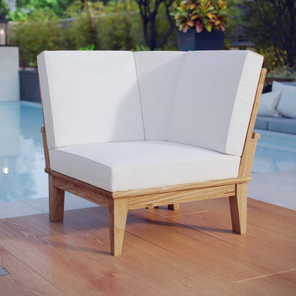Modway EEI-1146 Marina Outdoor Patio Teak Corner Sofa Modway