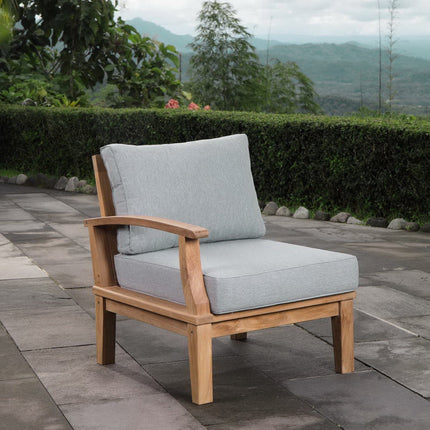 Modway EEI-1148 Marina Outdoor Patio Teak Left-Facing Sofa Modway