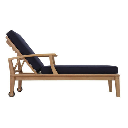 Modway EEI-1151 Marina Outdoor Patio Teak Single Chaise Modway
