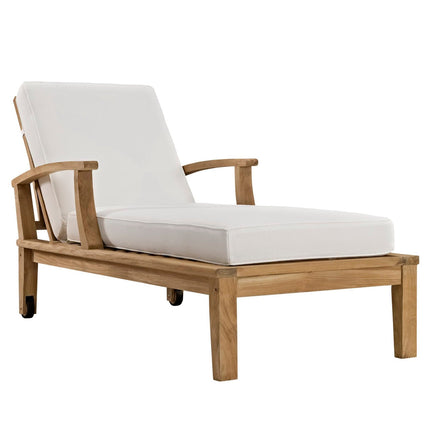 Modway EEI-1151 Marina Outdoor Patio Teak Single Chaise Modway