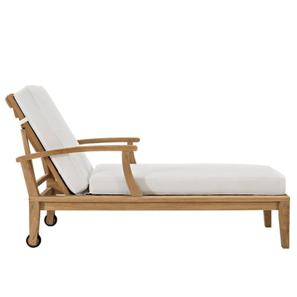 Modway EEI-1151 Marina Outdoor Patio Teak Single Chaise Modway