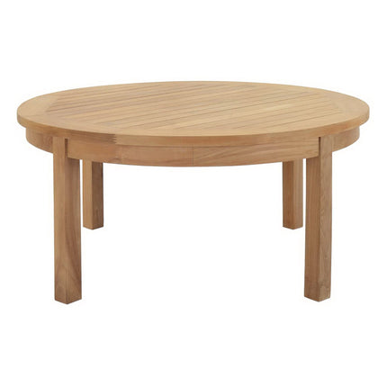 Modway EEI-1153 Marina Outdoor Patio Teak Round Coffee Table Modway
