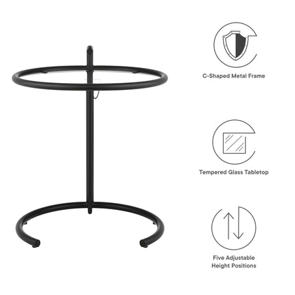 Modway EEI-125 Eileen Gray Metal Side Table Modway