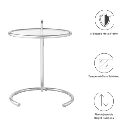 Modway EEI-125 Eileen Gray Metal Side Table Modway
