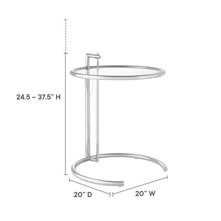 Modway EEI-125 Eileen Gray Metal Side Table Modway
