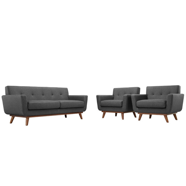 Modway EEI-1347 Engage Armchairs and Loveseat Set of 3 Modway