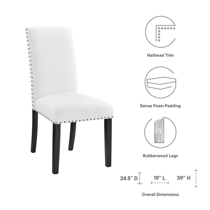 Modway EEI-1384 Parcel Dining Upholstered Fabric Side Chair Modway