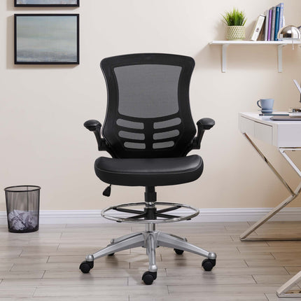 Modway EEI-1422 Attainment Vinyl Drafting Chair Modway