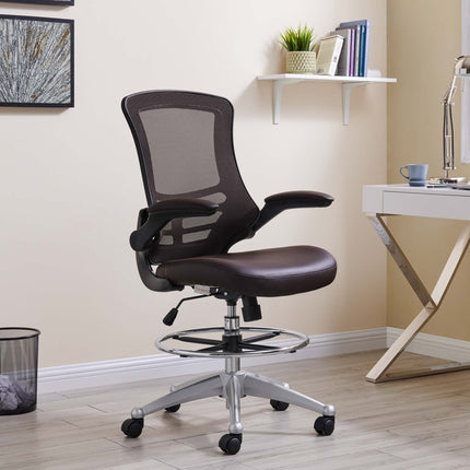 Modway EEI-1422 Attainment Vinyl Drafting Chair Modway