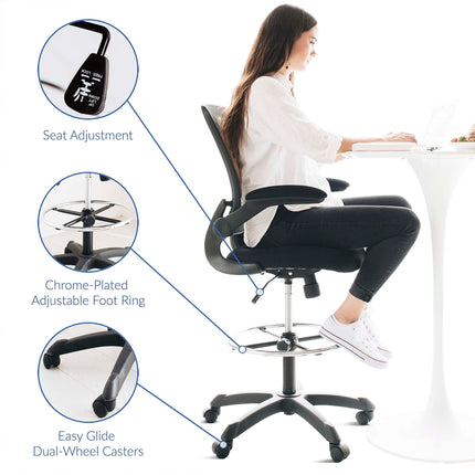 Modway EEI-1423 Veer Drafting Chair Modway