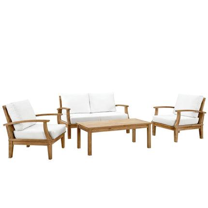 Modway EEI-1469 Marina 4 Piece Outdoor Patio Teak Set Modway