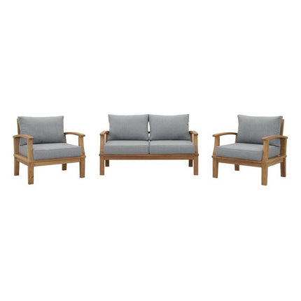 Modway EEI-1470 Marina 3 Piece Outdoor Patio Teak Set Modway