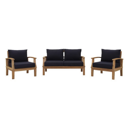 Modway EEI-1470 Marina 3 Piece Outdoor Patio Teak Set Modway