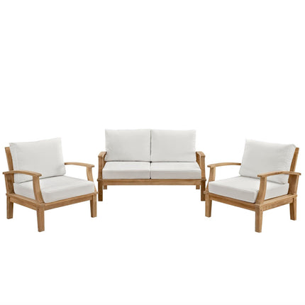 Modway EEI-1470 Marina 3 Piece Outdoor Patio Teak Set Modway