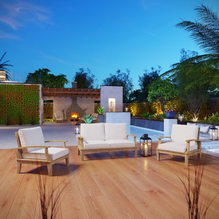 Modway EEI-1470 Marina 3 Piece Outdoor Patio Teak Set Modway